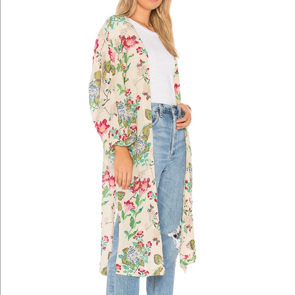 Free people floral print kimono NWOT
